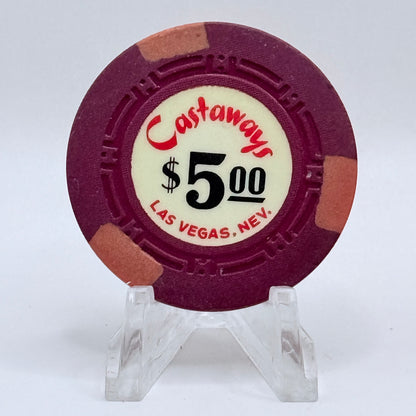 Castaways Las Vegas Nevada 1963 $5 Casino Chip N1439