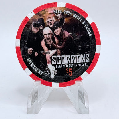 Hard Rock - Las Vegas Las Vegas Nevada 2016 'Scorpions- Blacked Out In Vegas' LE $5 Casino Chip D2468