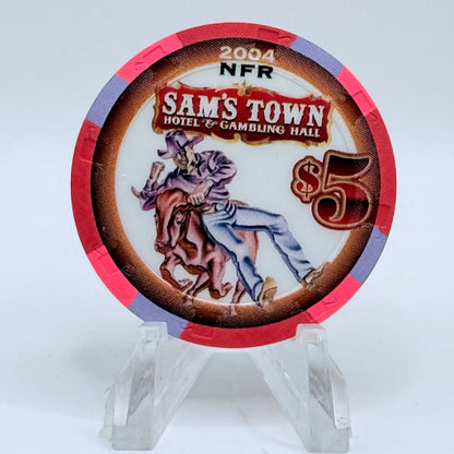 Sam's Town Las Vegas Nevada 2004 'NFR National Finals - Wrestling' LE $5 Casino Chip E4259