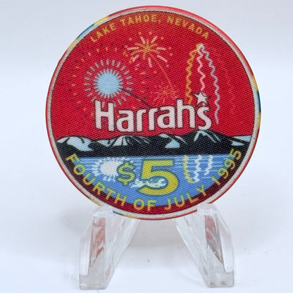 Harrah's Lake Tahoe Nevada 1995 LE $5 Casino Chip N0605
