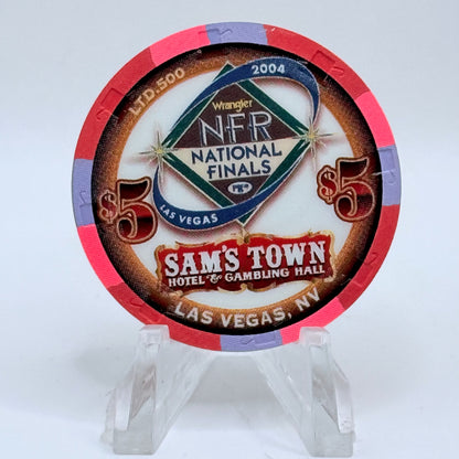 Sam's Town Las Vegas Nevada 2004 'NFR National Finals - Wrestling' LE $5 Casino Chip E4259