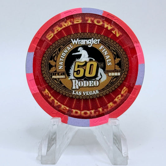 Sam's Town Las Vegas Nevada 2008 'Rodeo 50 ' LE $5 Casino Chip E8341