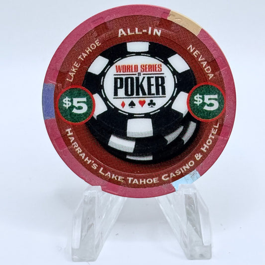 Harrah's Lake Tahoe Nevada 2005 'World Series of Poker' LE $5 Casino Chip E4659