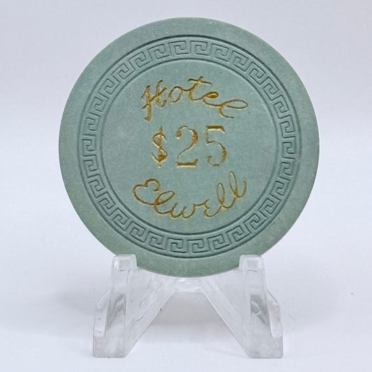 Hotel Elwell Las Vegas Nevada 1950s $25 Casino Chip N1782