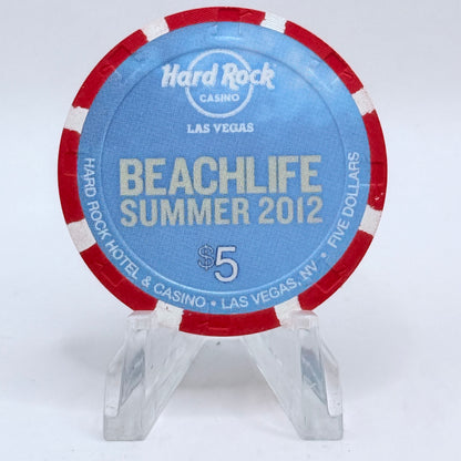 Hard Rock - Las Vegas Las Vegas Nevada 2012 'Rehab - Beachlife Summer' LE $5 Casino Chip D0724
