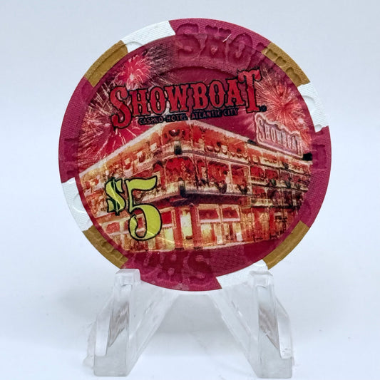 Showboat Atlantic City New Jersey $5 Casino Chip