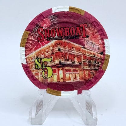 Showboat Atlantic City New Jersey $5 Casino Chip