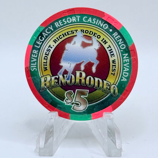 Silver Legacy Reno Nevada 2000 'Reno Rodeo' LE $5 Casino Chip V5565