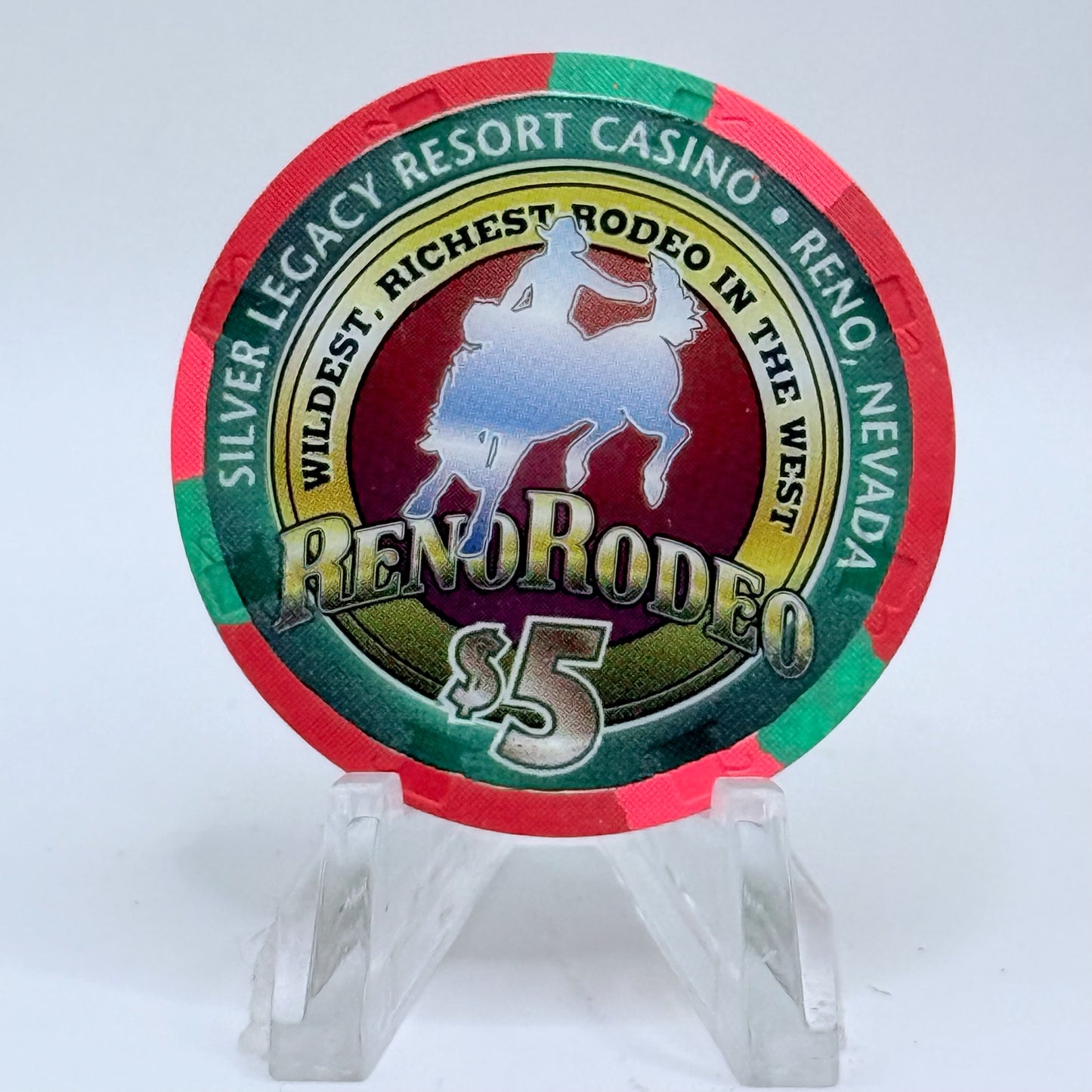 Silver Legacy Reno Nevada 2000 'Reno Rodeo' LE $5 Casino Chip V5565