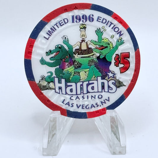 Harrah's Las Vegas Nevada 1996 'I Kicked the Dealer's Butt' LE $5 Casino Chip N4727