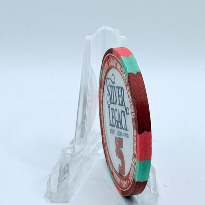 Silver Legacy Reno Nevada 2004 'ABC Bowling' LE $5 Casino Chip E3292