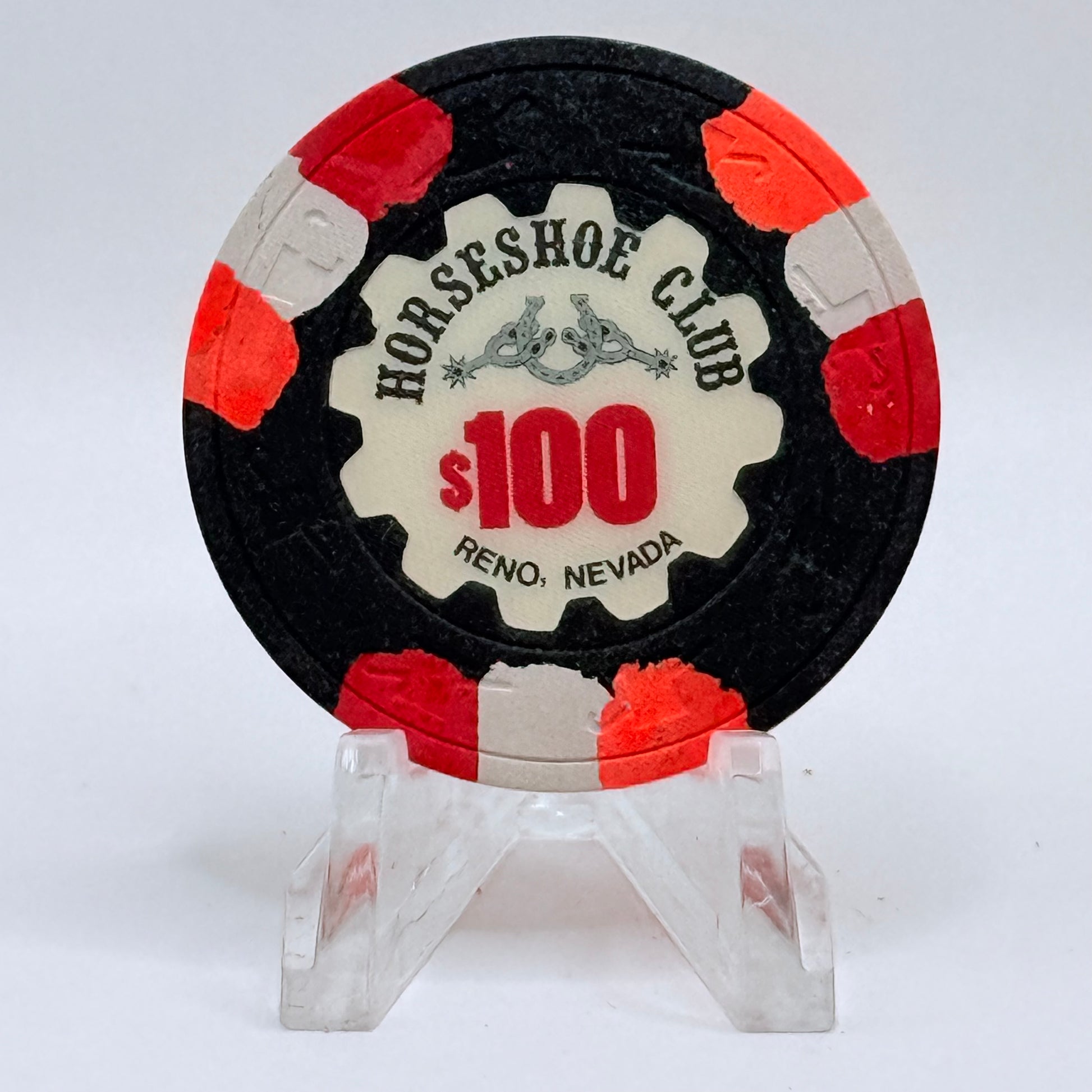 Horseshoe Club Reno Nevada 1980s $100 Casino Chip N5183