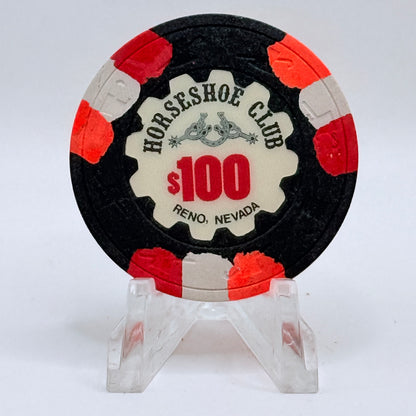 Horseshoe Club Reno Nevada 1980s $100 Casino Chip N5183