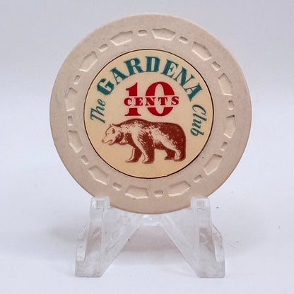The Gardena Club Gardena California $0.10 Casino Chip