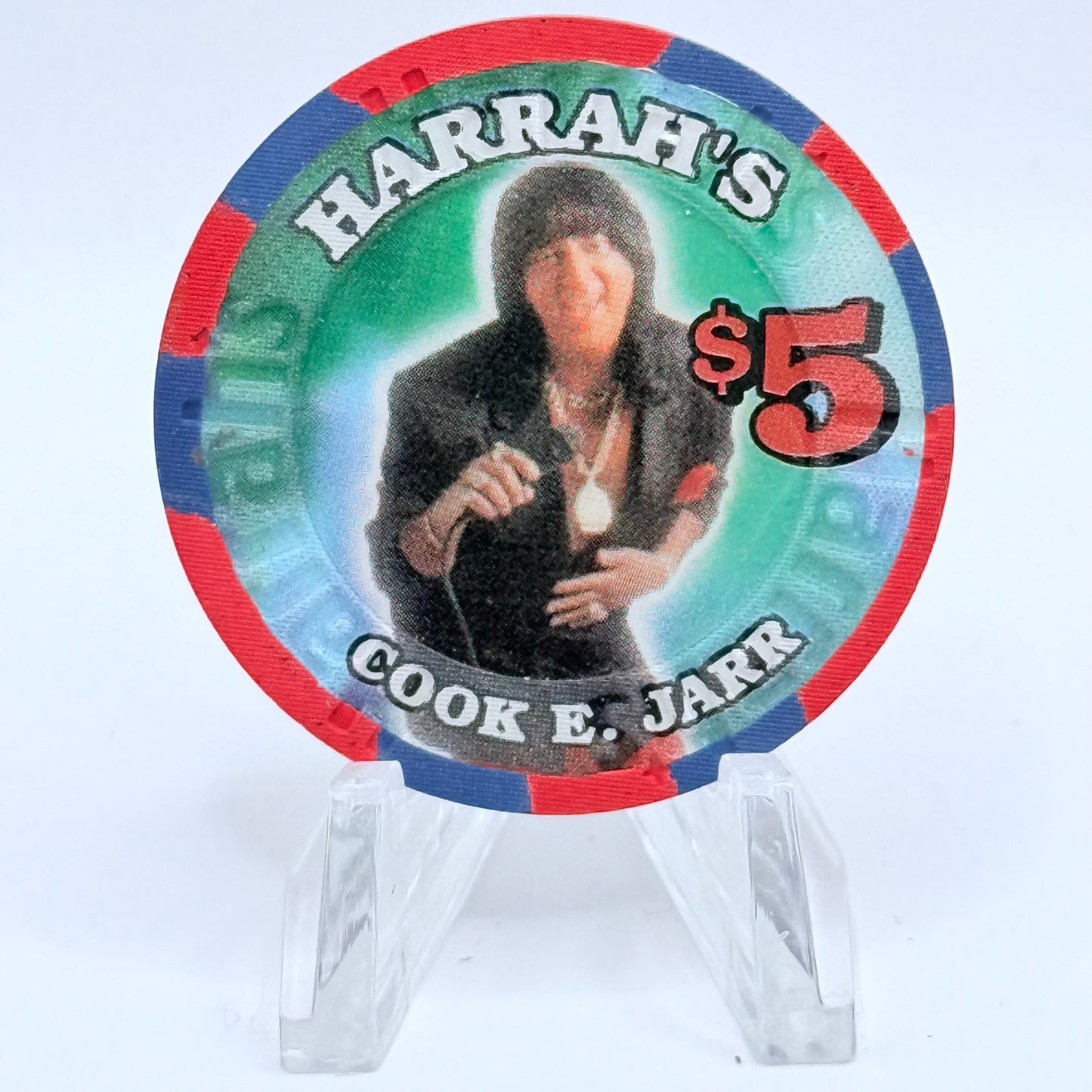 Harrah's Las Vegas Nevada 2001 'Cook E. Jarr' LE $5 Casino Chip V8906