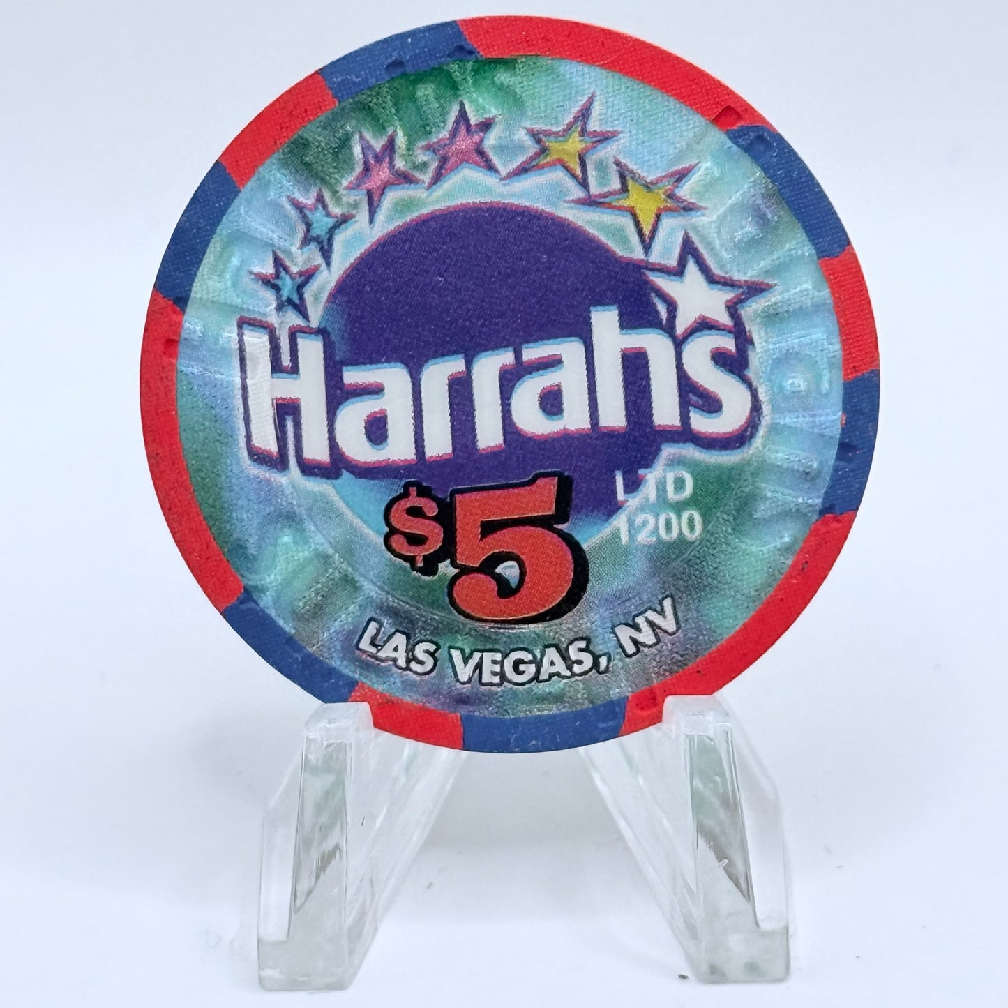 Harrah's Las Vegas Nevada 2001 'Cook E. Jarr' LE $5 Casino Chip V8906