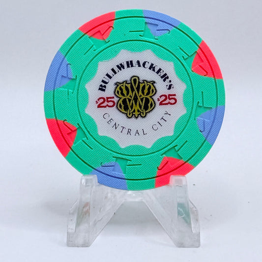 Bullwhackers Central City Central City Colorado 1992 $25 Casino Chip