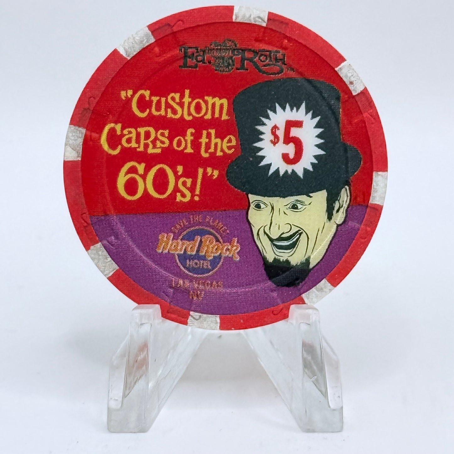 Hard Rock - Las Vegas Las Vegas Nevada 1996 'Beatnik Bandit' Series 5 LE $5 Casino Chip N8494