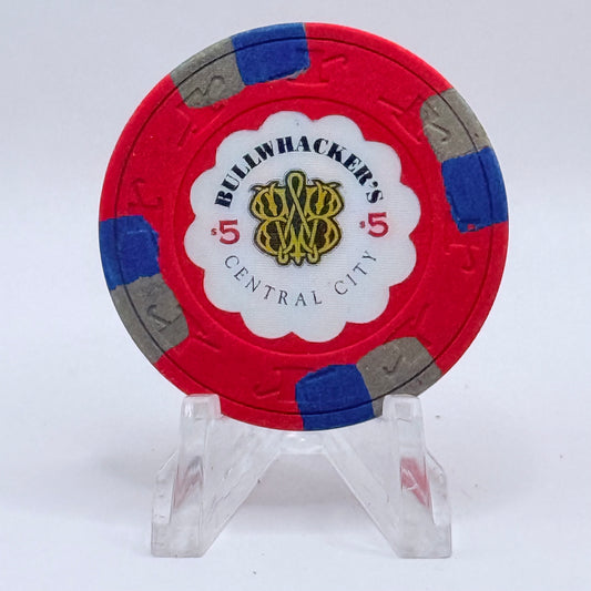 Bullwhackers Central City Central City Colorado $5 Casino Chip