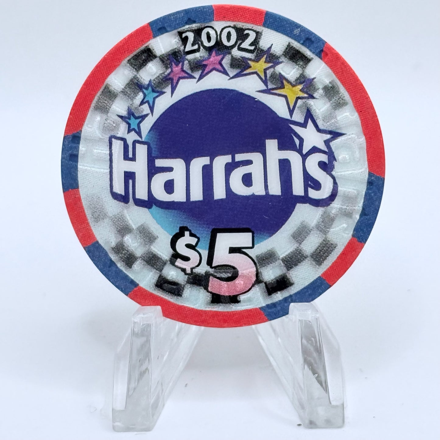 Harrah's Las Vegas Nevada 2002 'Race Car' LE $5 Casino Chip V8915
