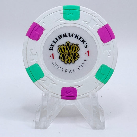 Bullwhackers Central City Central City Colorado 1992 $1 Casino Chip