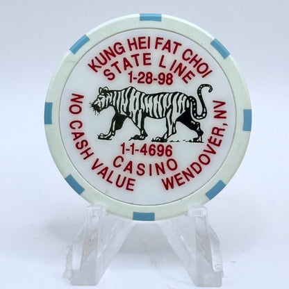 State Line Casino Wendover Nevada 1998 'Year Of The Tiger' LE Casino Chip V1587