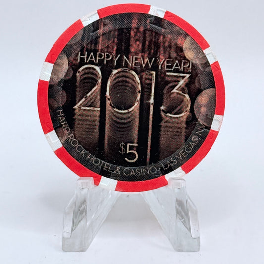 Hard Rock - Las Vegas Las Vegas Nevada 2012 'New Years Eve' LE $5 Casino Chip D0880