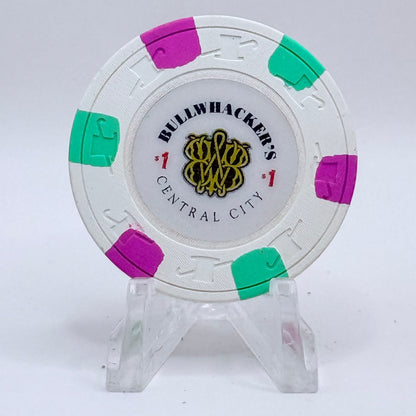 Bullwhackers Central City Central City Colorado 1992 $1 Casino Chip