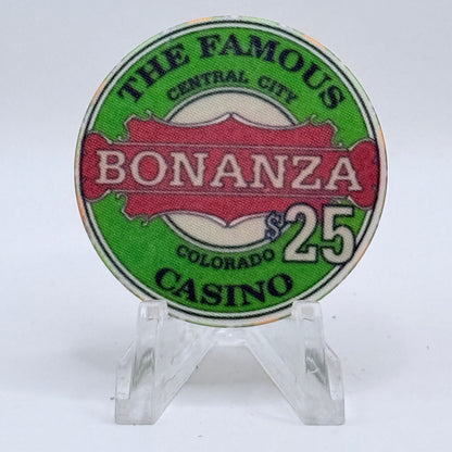 The Famous Bonanza Casino Central City Colorado 1992 LE $25 Casino Chip