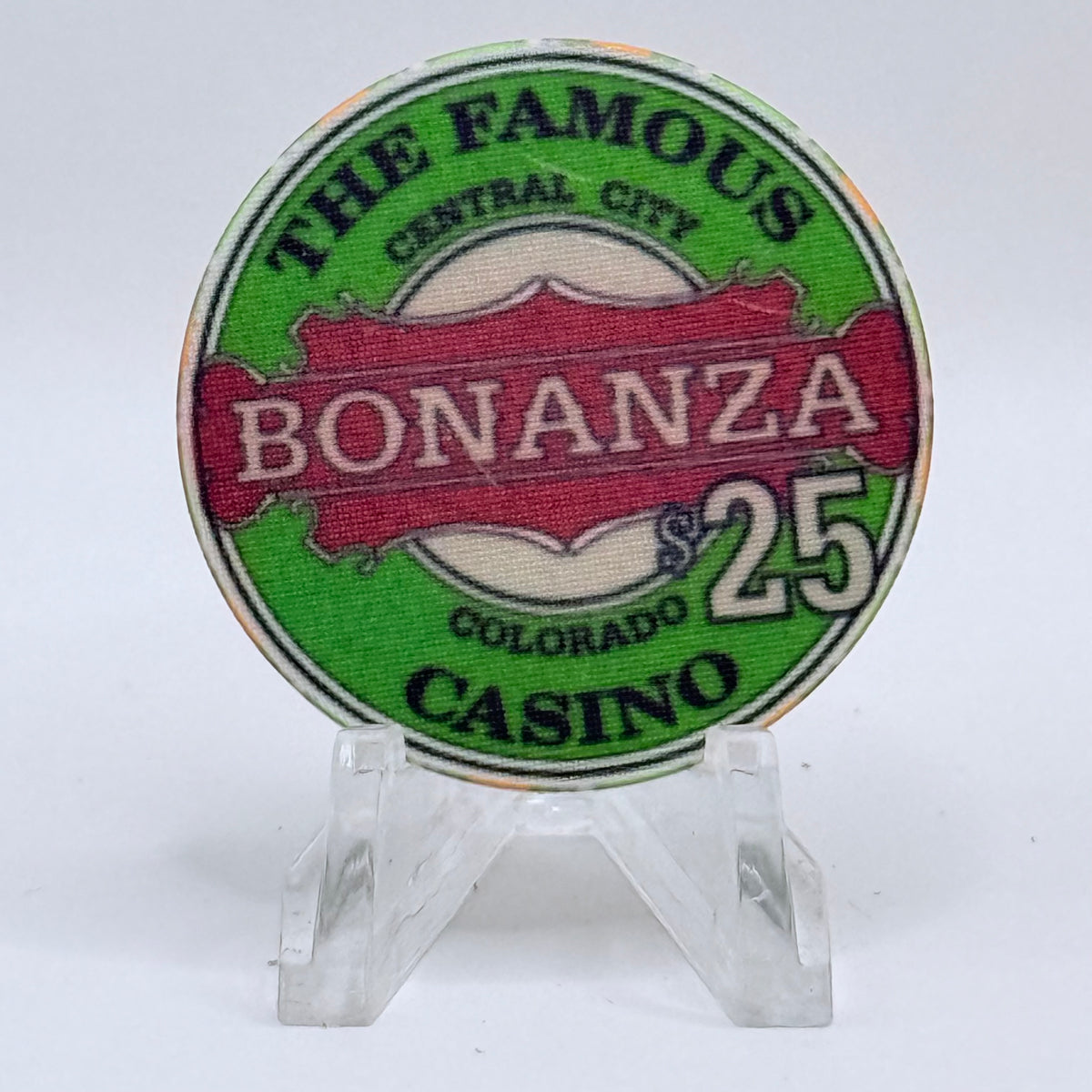 The Famous Bonanza Casino Central City Colorado 1992 LE $25 Casino Chip
