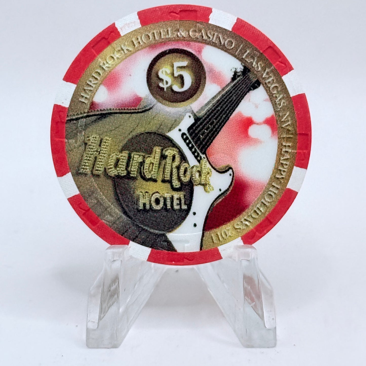 Hard Rock - Las Vegas Las Vegas Nevada 2011 'Happy Holidays6-' LE $5 Casino Chip D0338