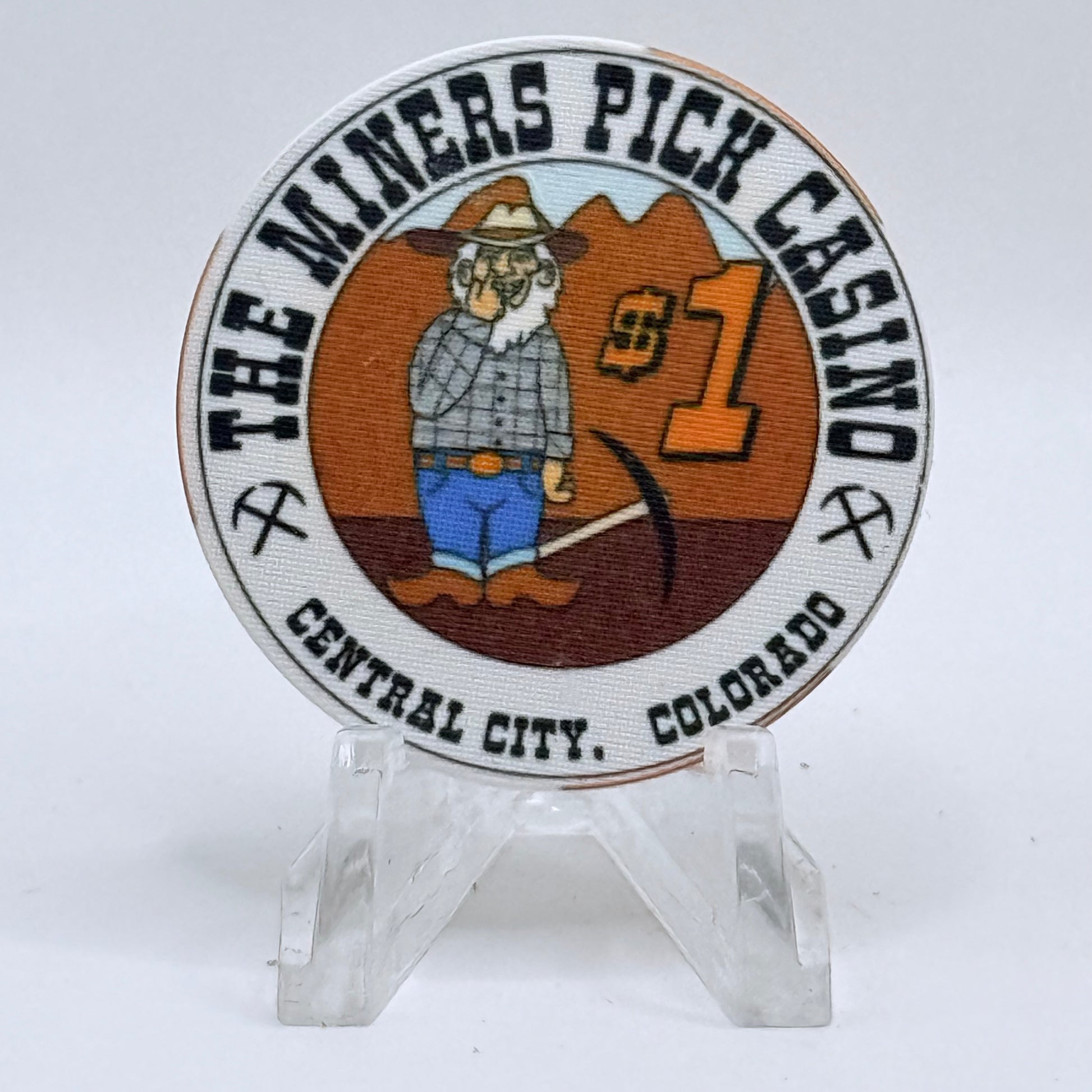 Miners Pick Central City Colorado 1992 Series 1 $1 Casino Chip