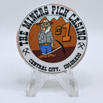 Miners Pick Central City Colorado 1992 Series 1 $1 Casino Chip
