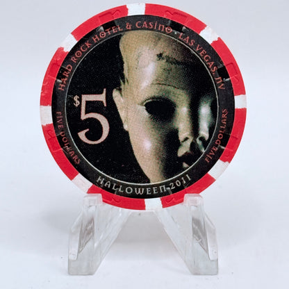 Hard Rock - Las Vegas Las Vegas Nevada 2011 'Halloween' LE $5 Casino Chip D0310