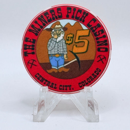 Miners Pick Central City Colorado 1992 Series 2 $5 Casino Chip