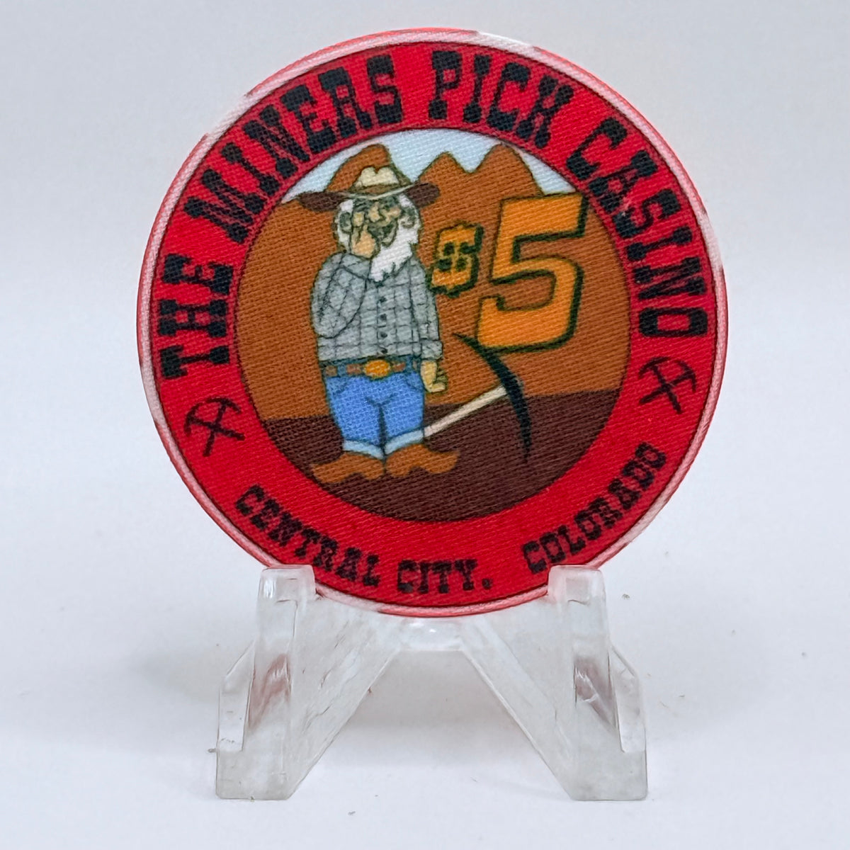 Miners Pick Central City Colorado 1992 Series 2 $5 Casino Chip