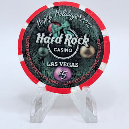 Hard Rock - Las Vegas Las Vegas Nevada 2012 'Happy Holidays' LE $5 Casino Chip D0879