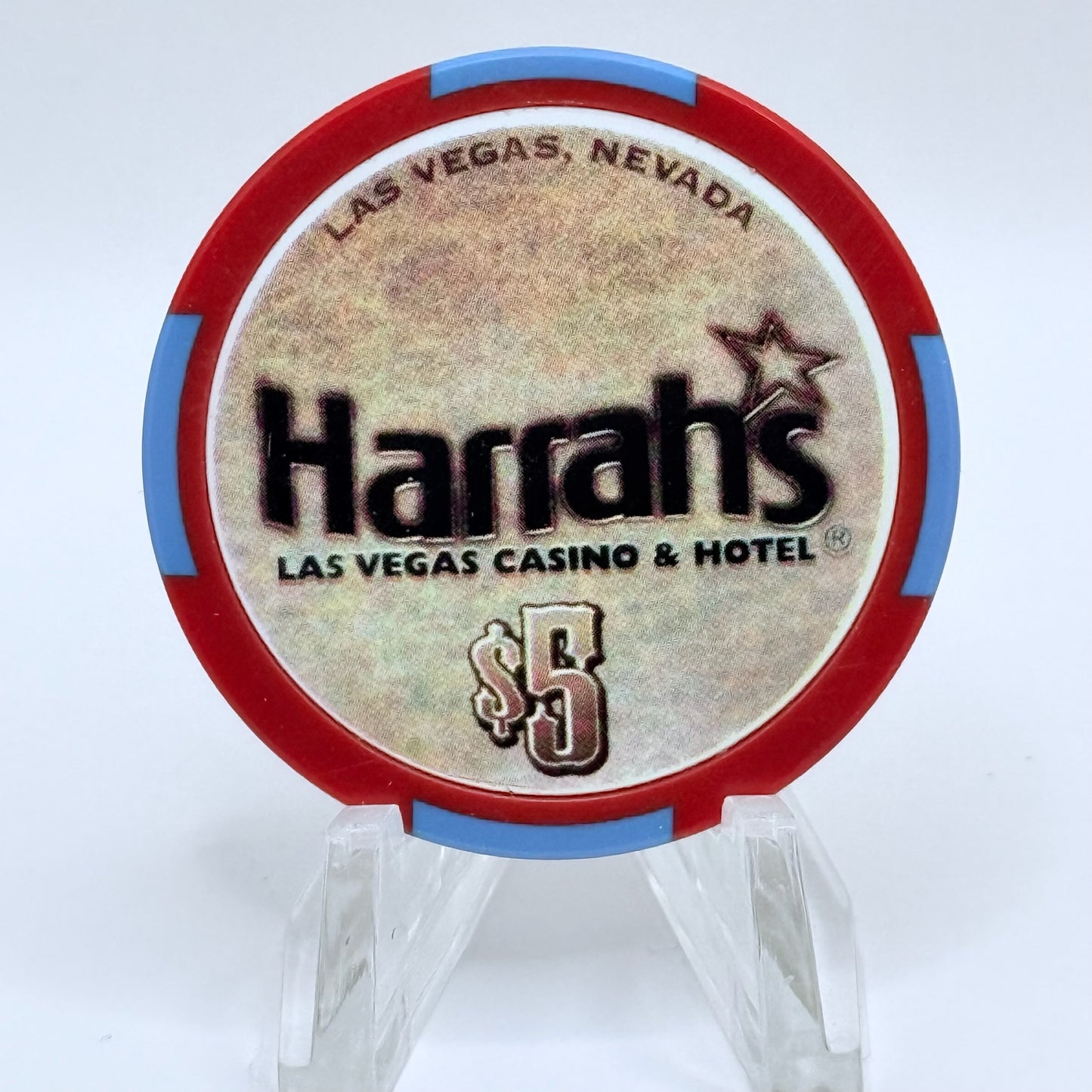 Harrah's Las Vegas Nevada 2002 'Legends of the West' LE $5 Casino Chip E0931