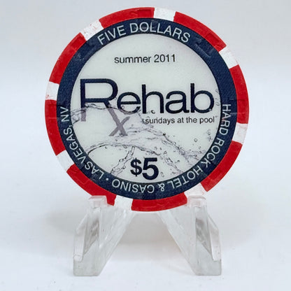 Hard Rock - Las Vegas Las Vegas Nevada 2011 'Rehab Summer' LE $5 Casino Chip D0175