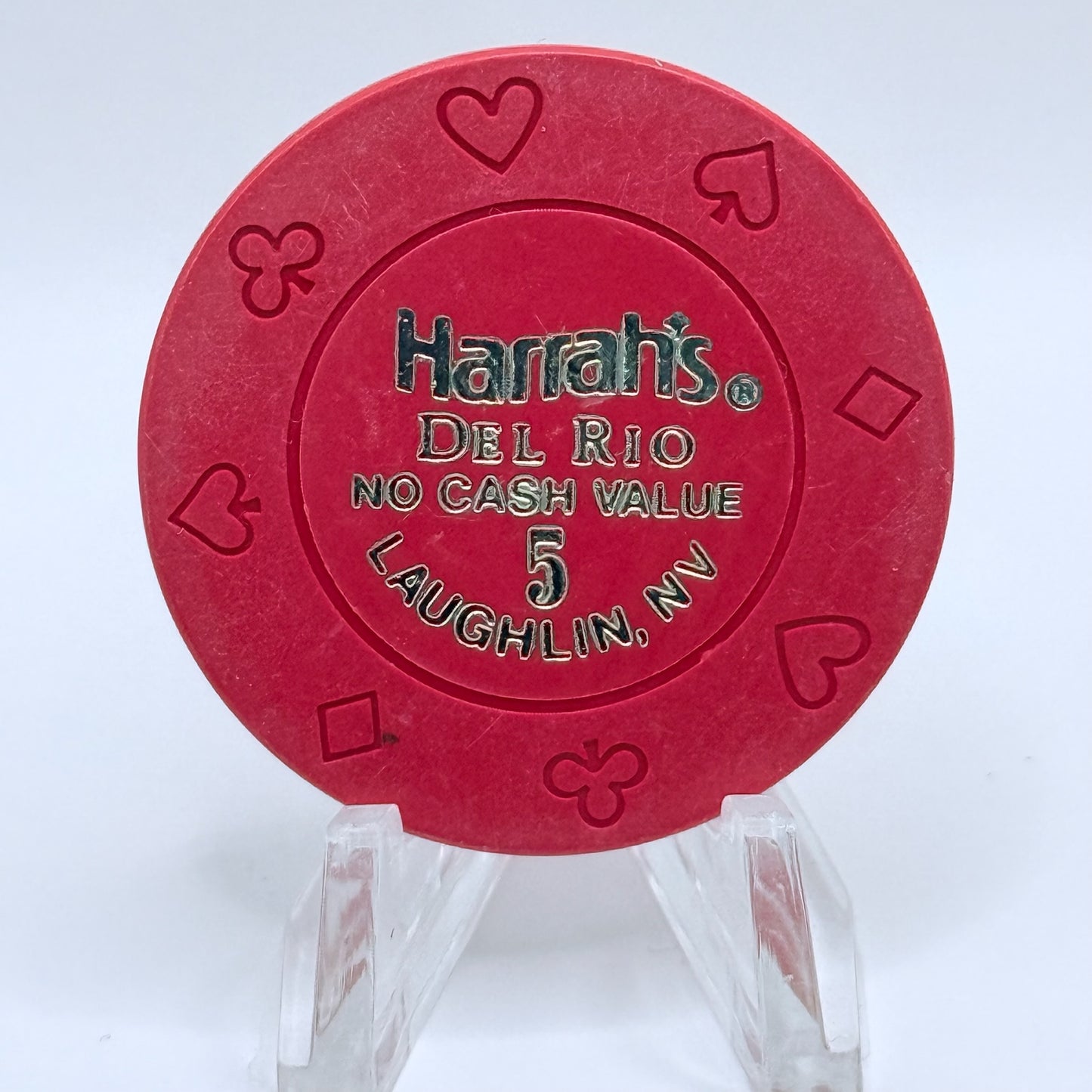 Harrah's Del Rio Laughlin Nevada 1990 $5 NCV Casino Chip V2731