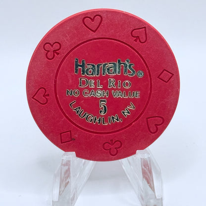 Harrah's Del Rio Laughlin Nevada 1990 $5 NCV Casino Chip V2731