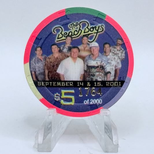 Stratosphere Las Vegas Nevada 2001 'Beach Boys' LE $5 Casino Chip V9864