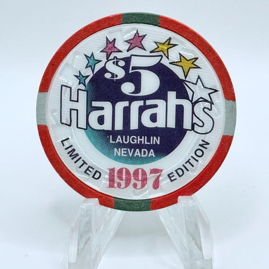 Harrah's Laughlin Nevada 1997 '60 Years' LE $5 Casino Chip N9872