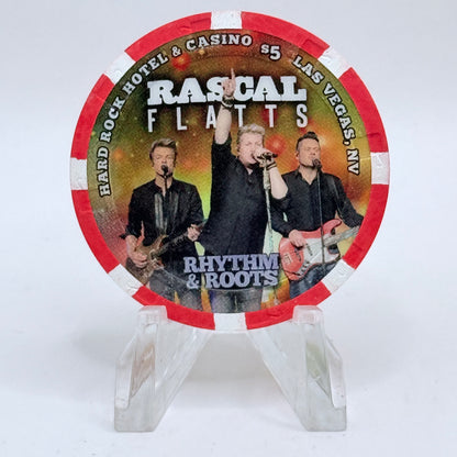 Hard Rock - Las Vegas Las Vegas Nevada 2016 'Rascal Flatts- Rhythm & Roots' LE $5 Casino Chip D2115