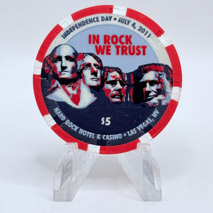 Hard Rock - Las Vegas Las Vegas Nevada 2011 'Independence Day' LE $5 Casino Chip D0174