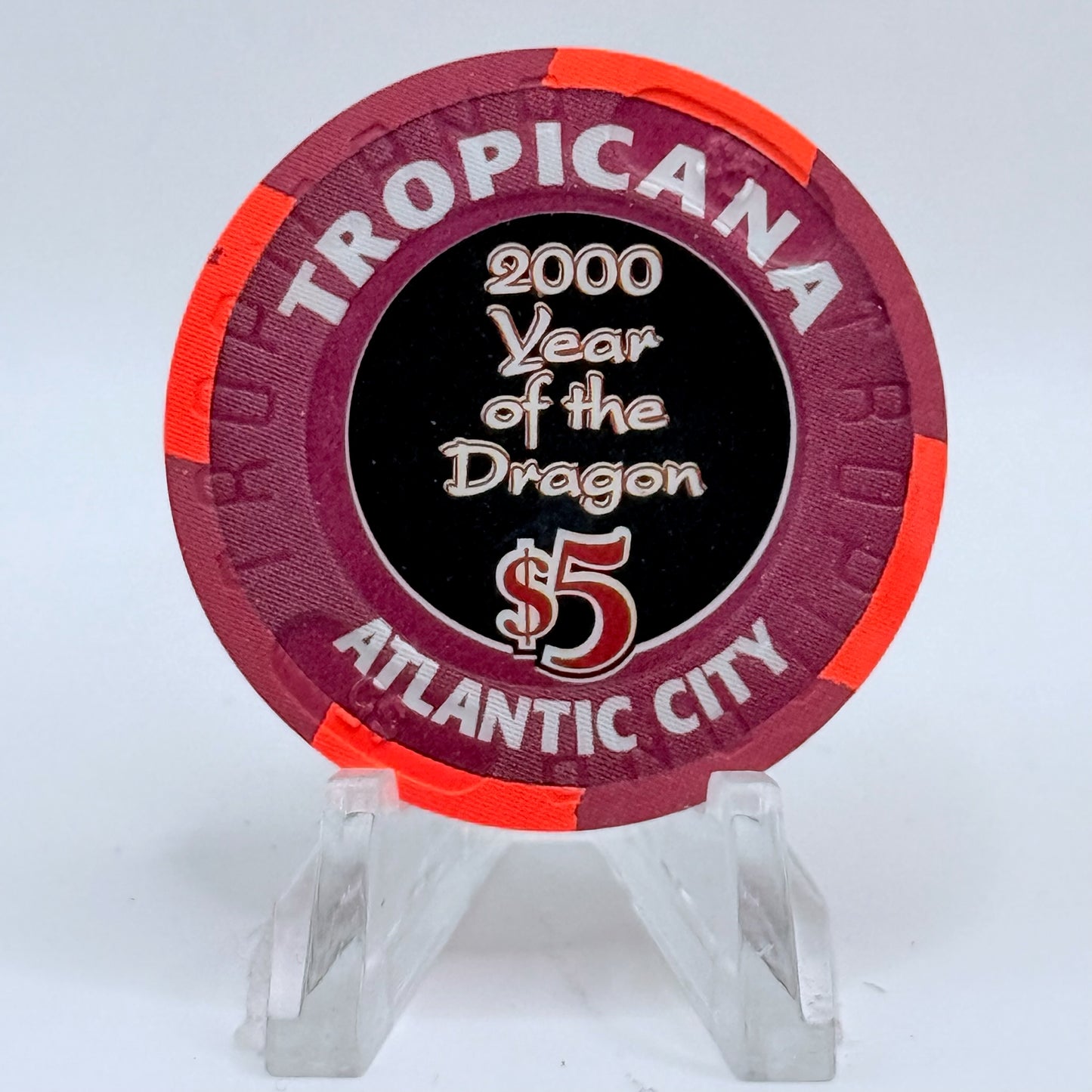 Tropicana Atlantic City New Jersey 2000 'Year Of The Dragon' LE $5 Casino Chip