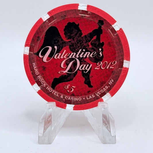 Hard Rock - Las Vegas Las Vegas Nevada 2012 'Valentine's Day' LE $5 Casino Chip D0440