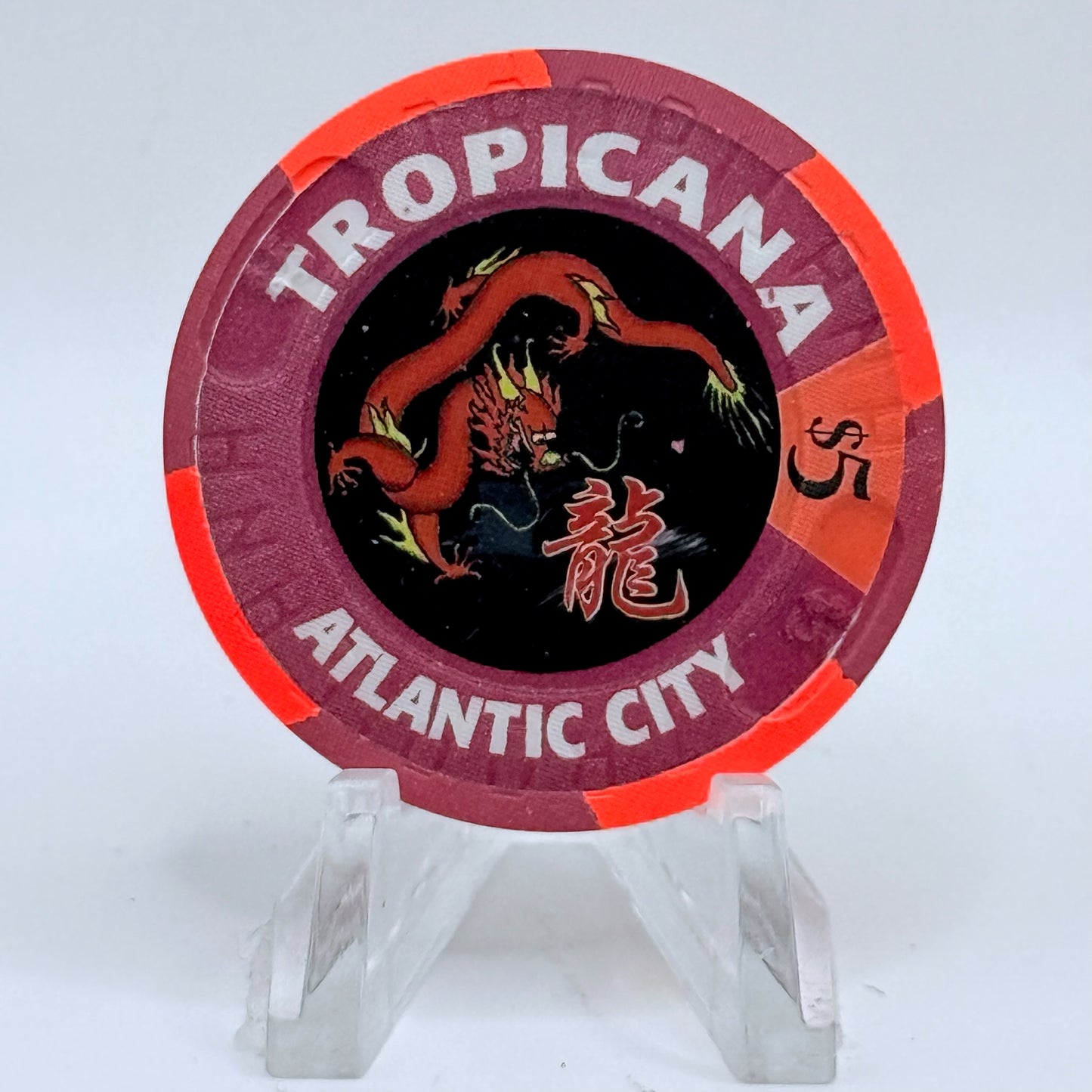 Tropicana Atlantic City New Jersey 2000 'Year Of The Dragon' LE $5 Casino Chip