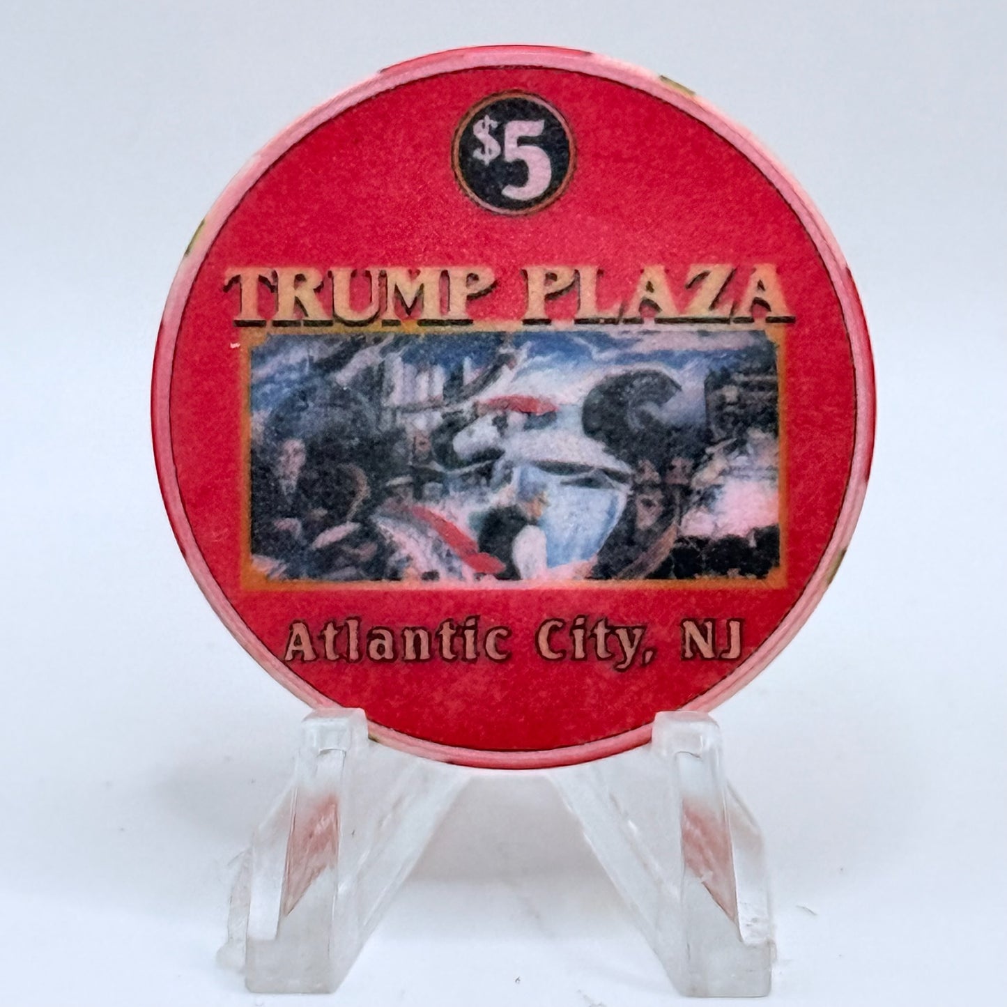 Trump Plaza Atlantic City New Jersey 'New York World's Fair' LE $5 Casino Chip