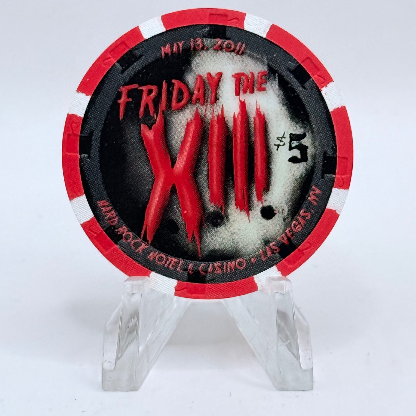 Hard Rock - Las Vegas Las Vegas Nevada 2011 'Friday The 13th May' LE $5 Casino Chip D0133